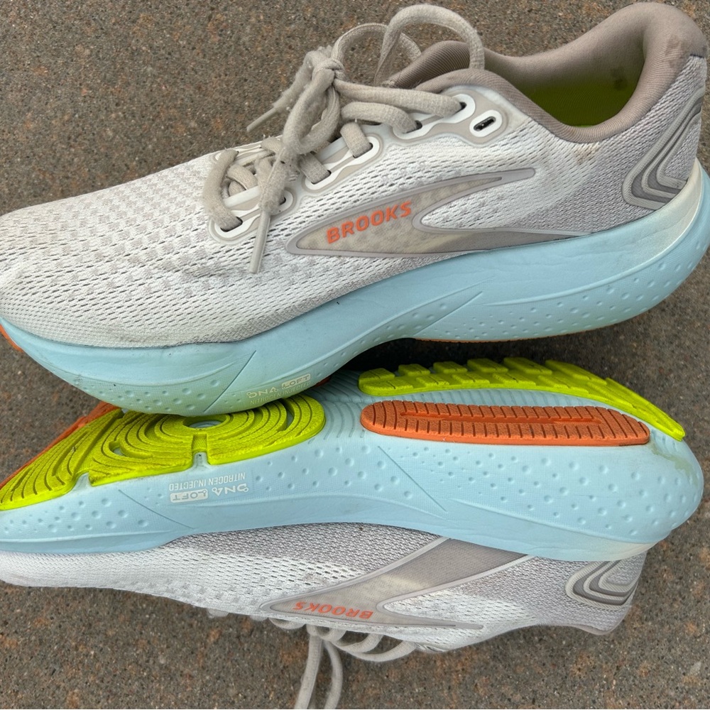 Brooks Athletic Shoes in Light Gray and Sky Blue